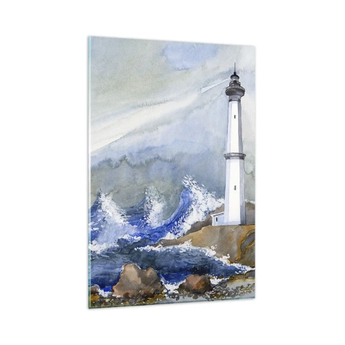 Quadro em vidro - Contra as trevas e a tempestade - 80x120 cm