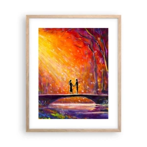 Pôster com moldura de carvalho claro - O céu também os ama - 40x50 cm