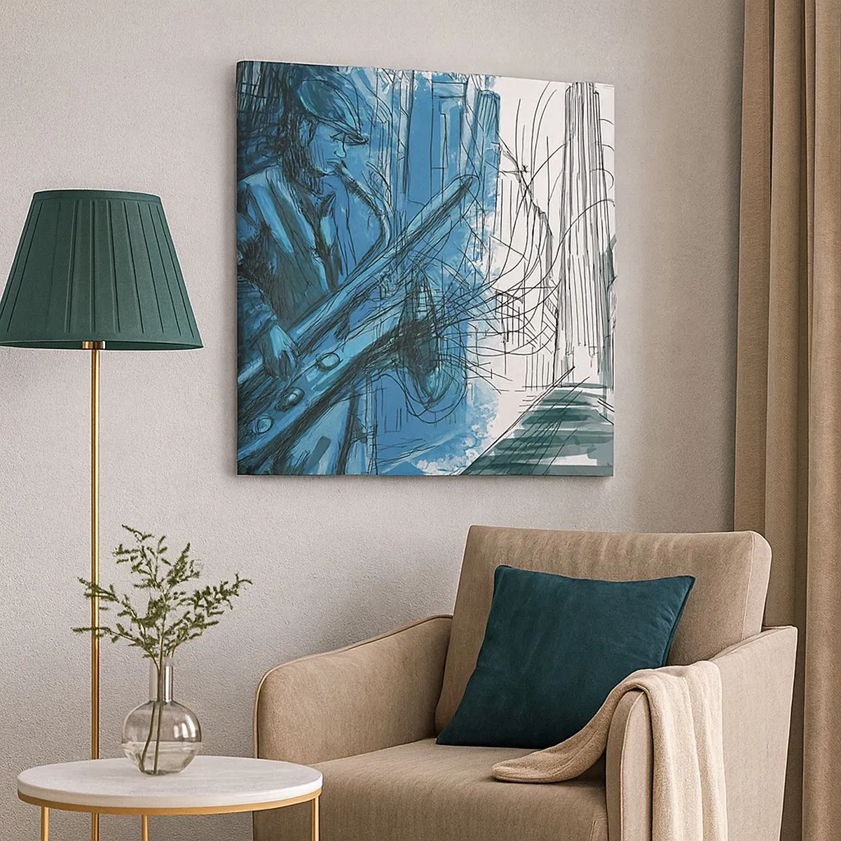 Quadro em tela - Rapsódia Urbana - 30x30 cm