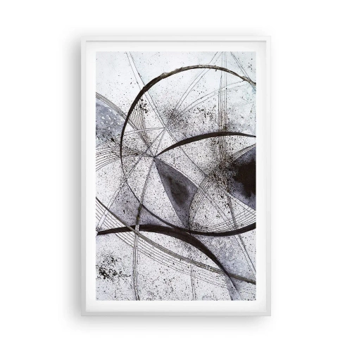 Pôster em moldura branca - Fantasia futurista - 61x91 cm
