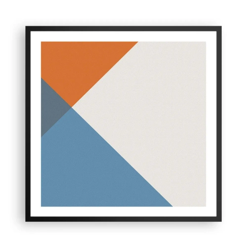 Pôster com moldura preta - Em termos de... - 60x60 cm
