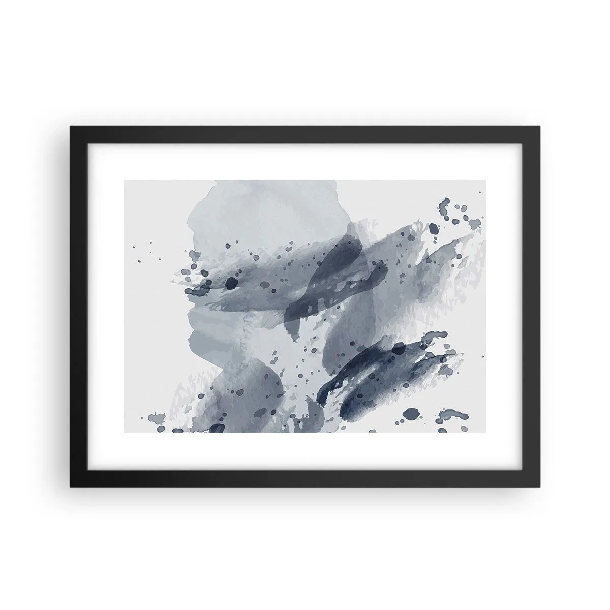 Pôster com moldura preta - Um estudo da natureza da água - 40x30 cm