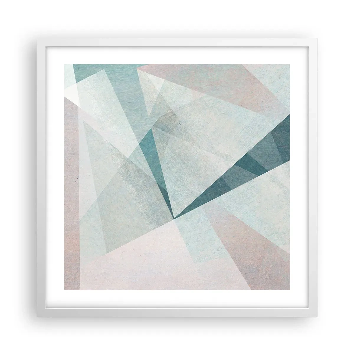 Pôster em moldura branca - Calmo, embora dinâmico - 50x50 cm