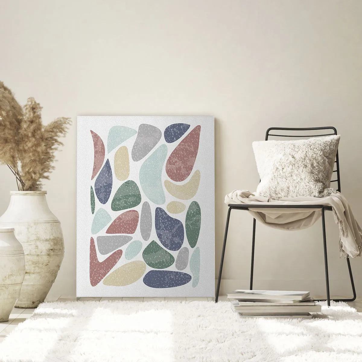 Quadro em vidro - Um mosaico de cores em pó - 50x70 cm