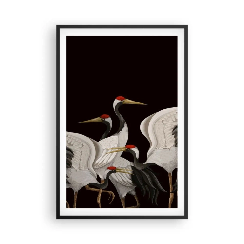 Pôster com moldura preta - Assuntos de aves - 61x91 cm