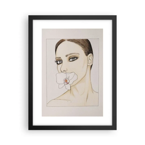 Pôster com moldura preta - Símbolo de elegância e beleza - 30x40 cm