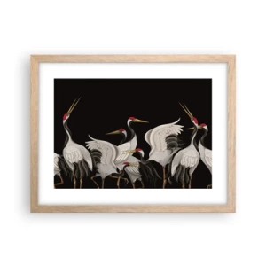 Pôster com moldura de carvalho claro - Assuntos de aves - 40x30 cm