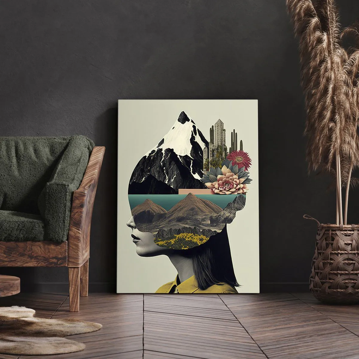 Quadro em tela - Mulher – sempre um mistério - 50x70 cm