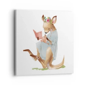 Quadro em tela - Leia para mim, mamãe - 30x30 cm