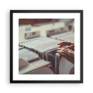 Pôster com moldura preta - Em busca de emoções - 40x40 cm