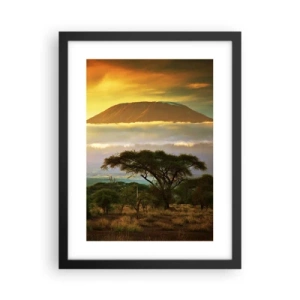 Pôster com moldura preta - O sonho do viajante - 30x40 cm