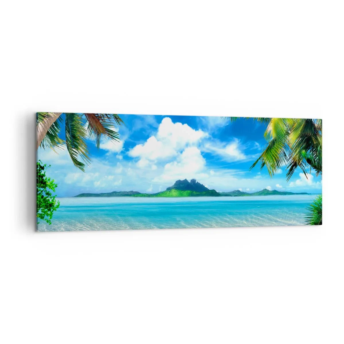 Quadro em tela - O azul dos trópicos - 140x50 cm