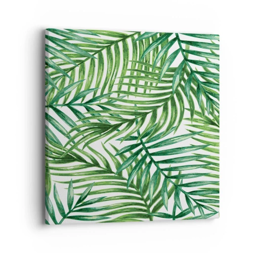Quadro em tela - Sob as folhas verdes - 40x40 cm