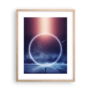 Pôster com moldura de carvalho claro - Eles já estão aqui... - 40x50 cm