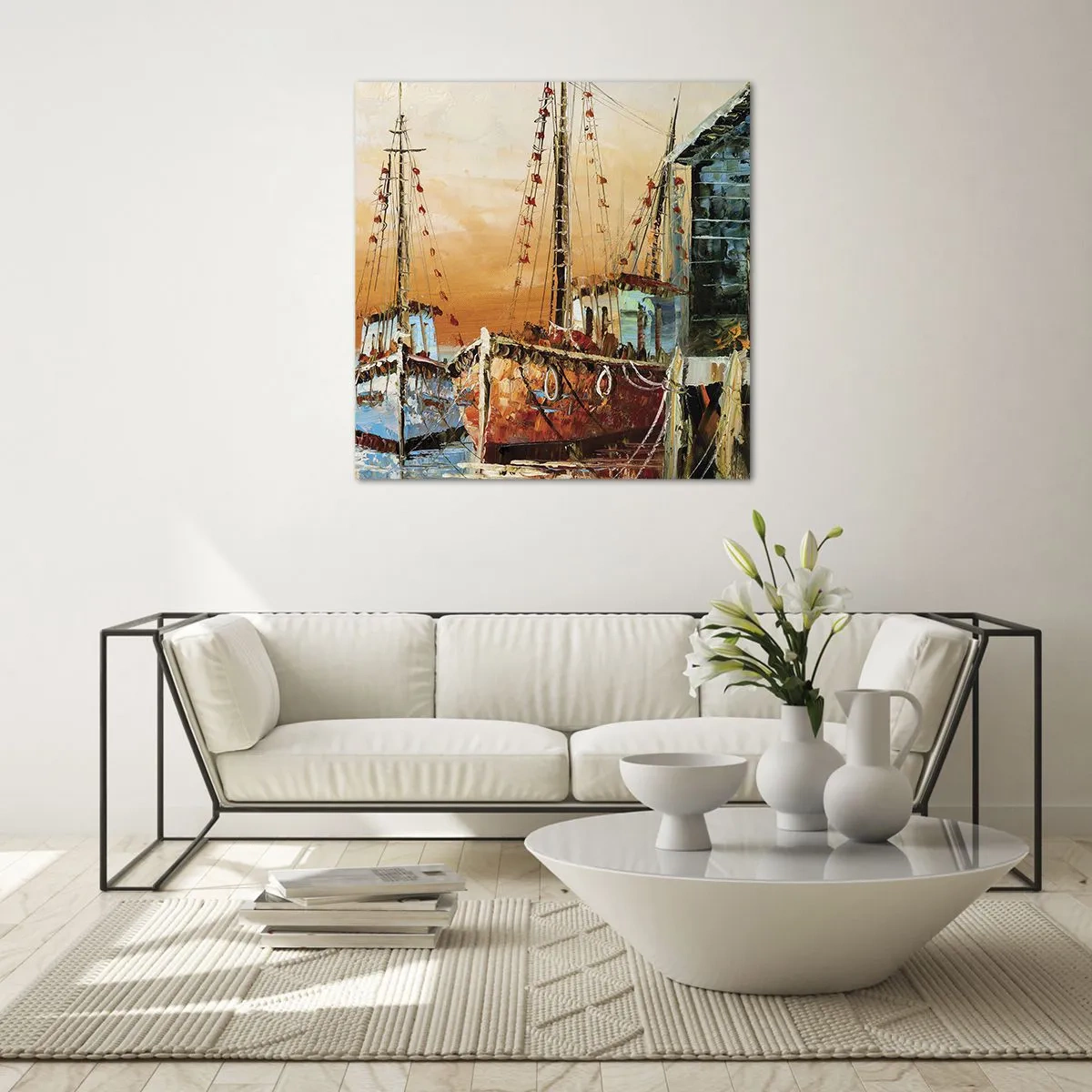 Quadro em vidro - Um regresso tranquilo - 40x40 cm