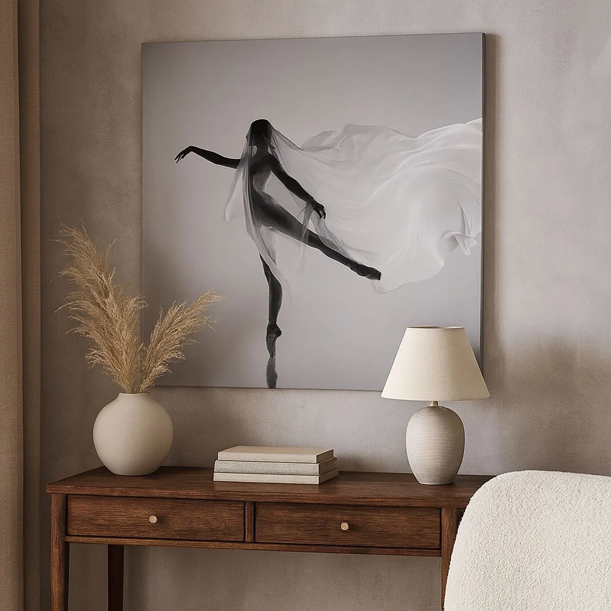 Quadro em tela - Leveza e graça - 30x30 cm