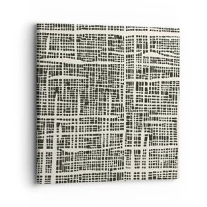 Quadro em tela - Uma composição tecida - 30x30 cm