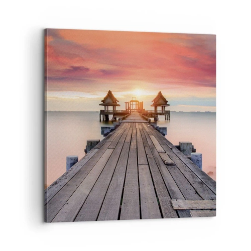 Quadro em tela - De oeste para leste - 60x60 cm