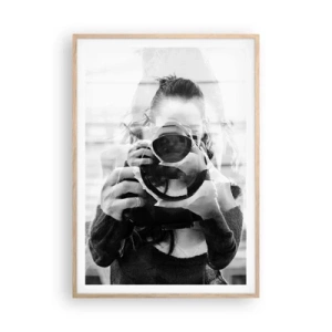 Pôster com moldura de carvalho claro - Criador e material - 70x100 cm