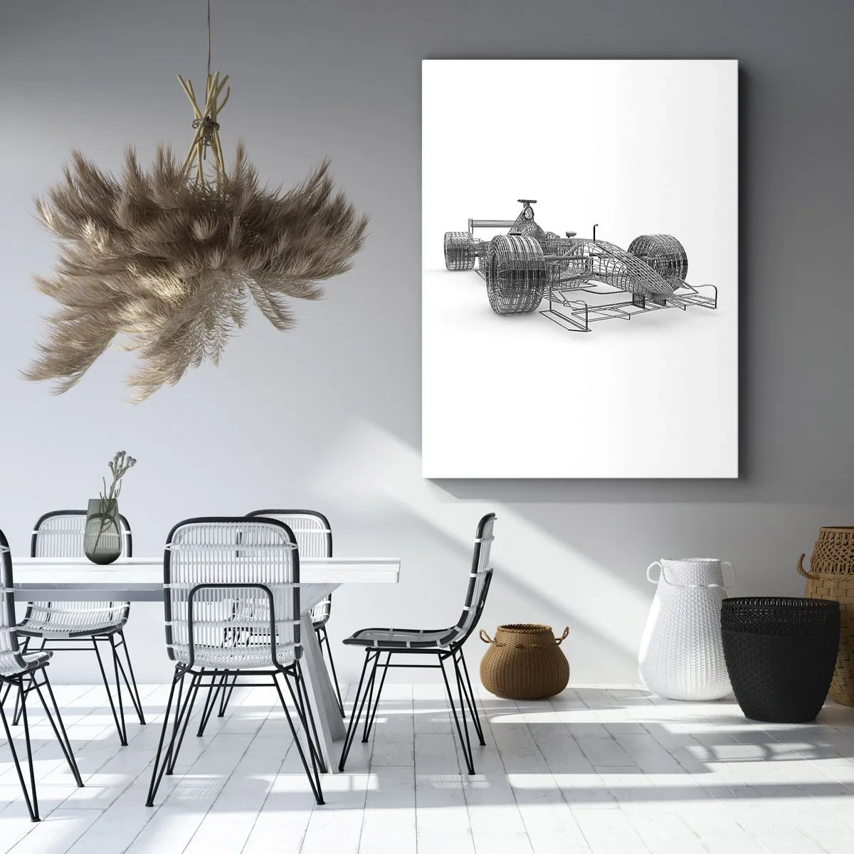 Quadro em tela - Construção ideal - a ideia de impulso - 50x70 cm