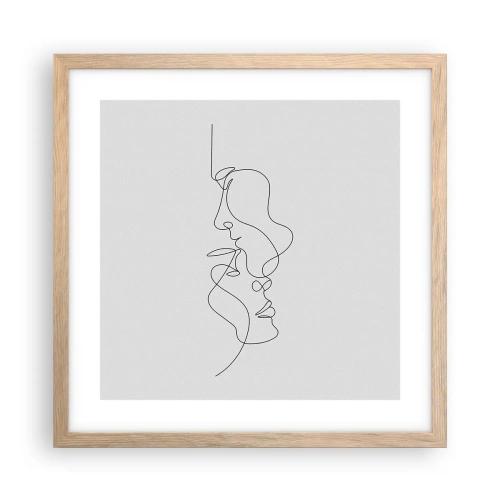 Pôster com moldura de carvalho claro - O calor dos desejos amargos - 40x40 cm