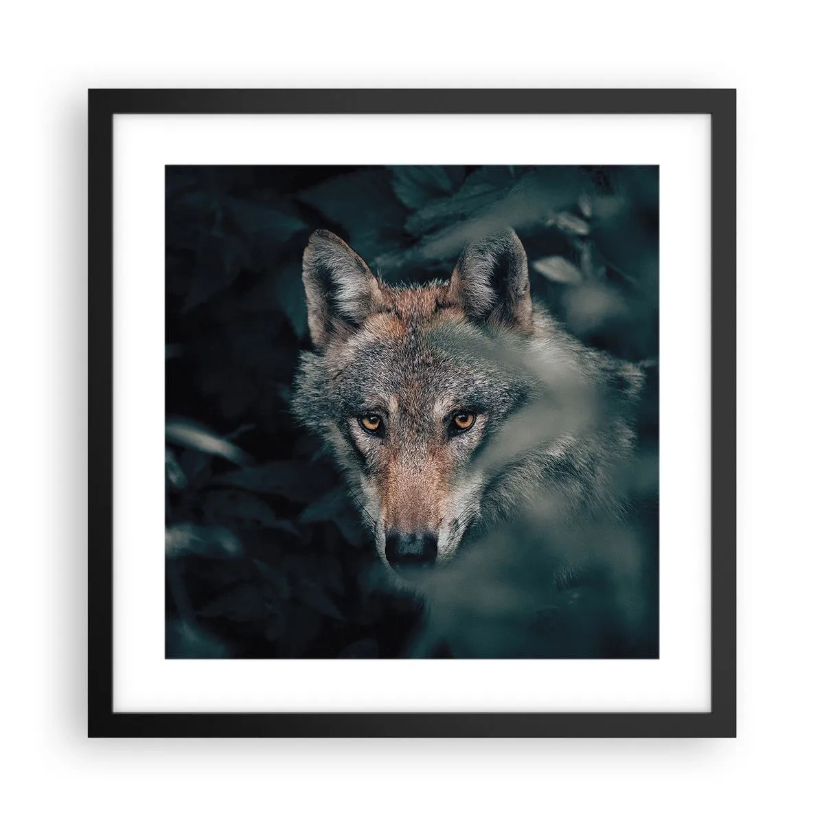 Pôster com moldura preta - Caçador - 40x40 cm