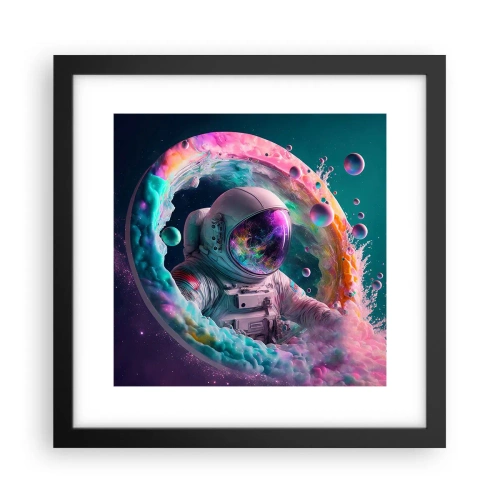 Pôster com moldura preta - Portão estrela - 30x30 cm