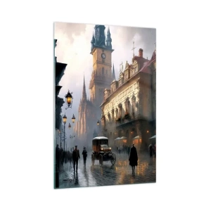 Quadro em vidro - O encanto de uma noite em Praga - 70x100 cm