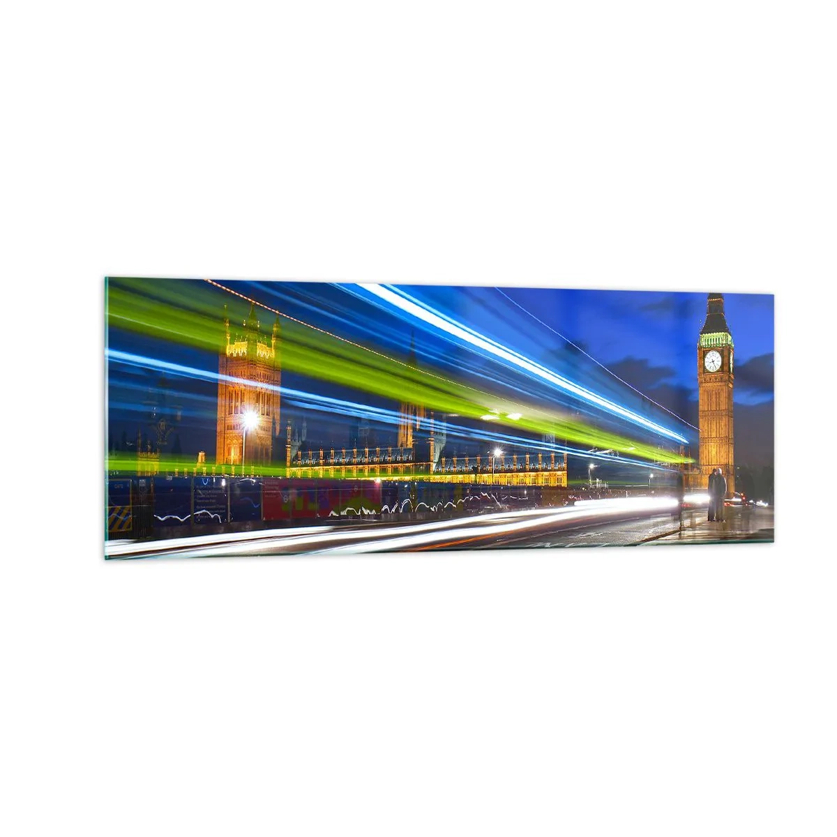 Quadro em vidro - Sob o olhar atento do Big Ben - 140x50 cm