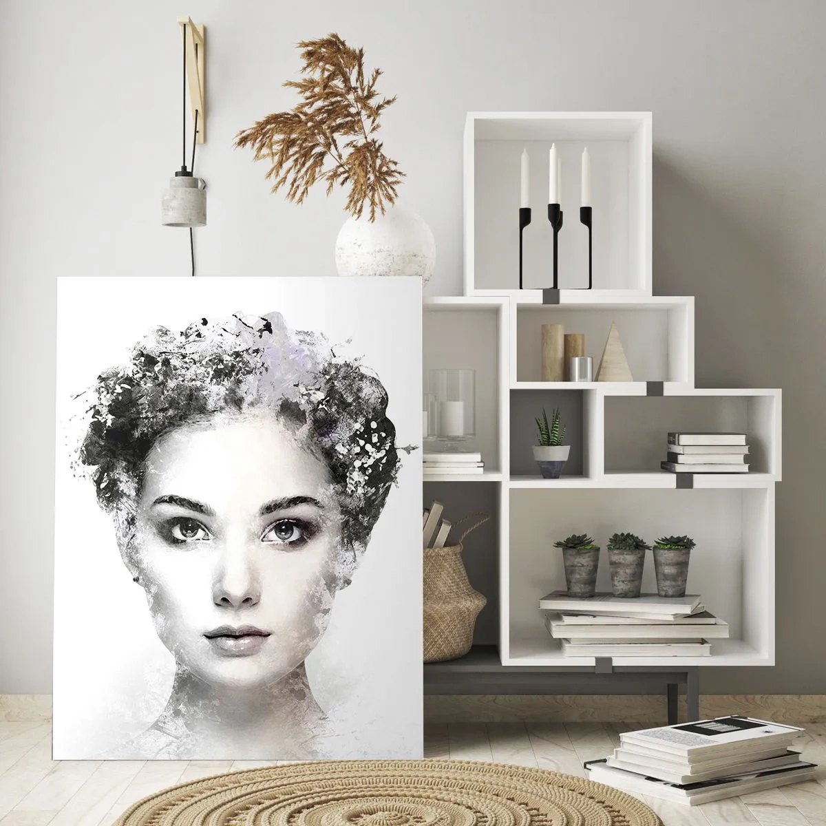 Quadro em vidro - Um retrato extremamente elegante - 50x70 cm