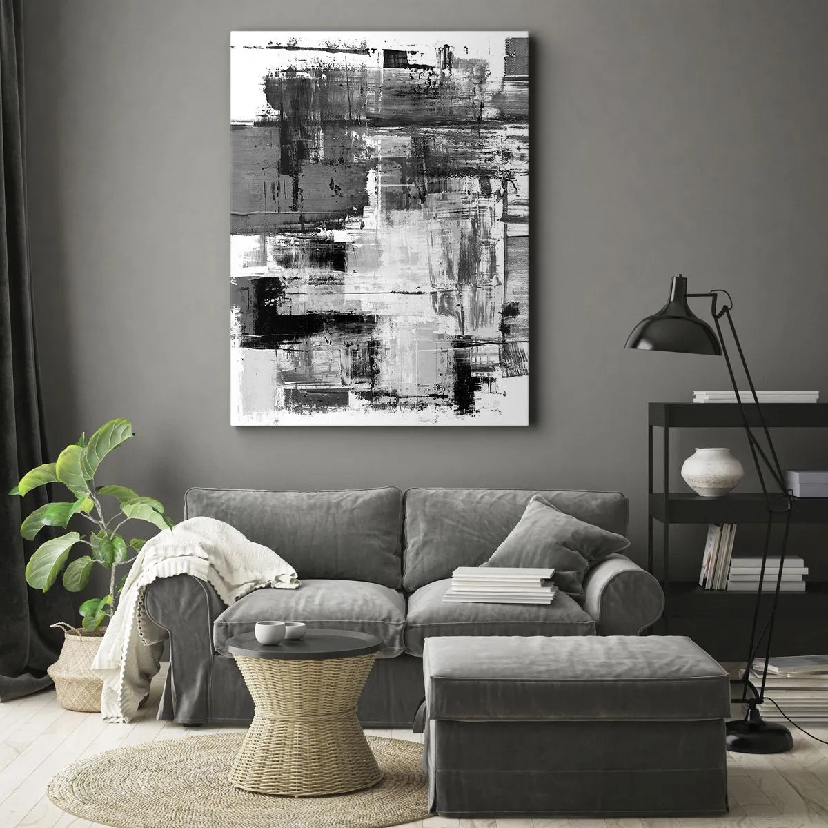 Quadro em tela - O cinza é lindo - 50x70 cm