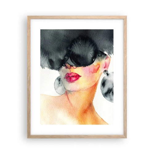 Pôster com moldura de carvalho claro - O segredo da elegância - 40x50 cm