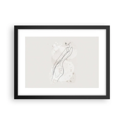 Pôster com moldura preta - Errar o olhar - 40x30 cm