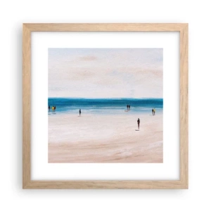 Pôster com moldura de carvalho claro - Uma necessidade natural - 30x30 cm