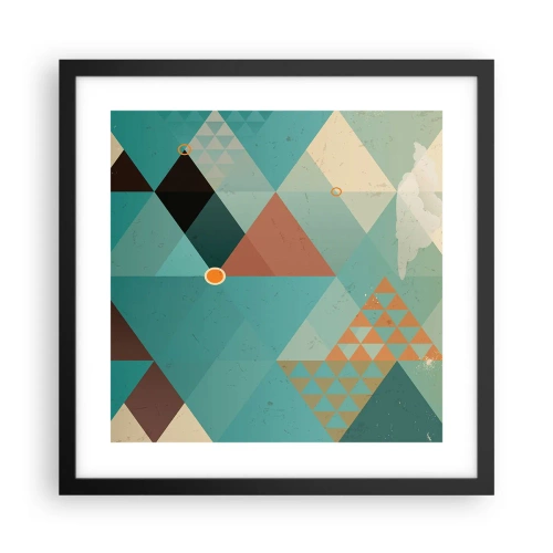 Pôster com moldura preta - A unidade de muitos, os muitos da unidade - 40x40 cm