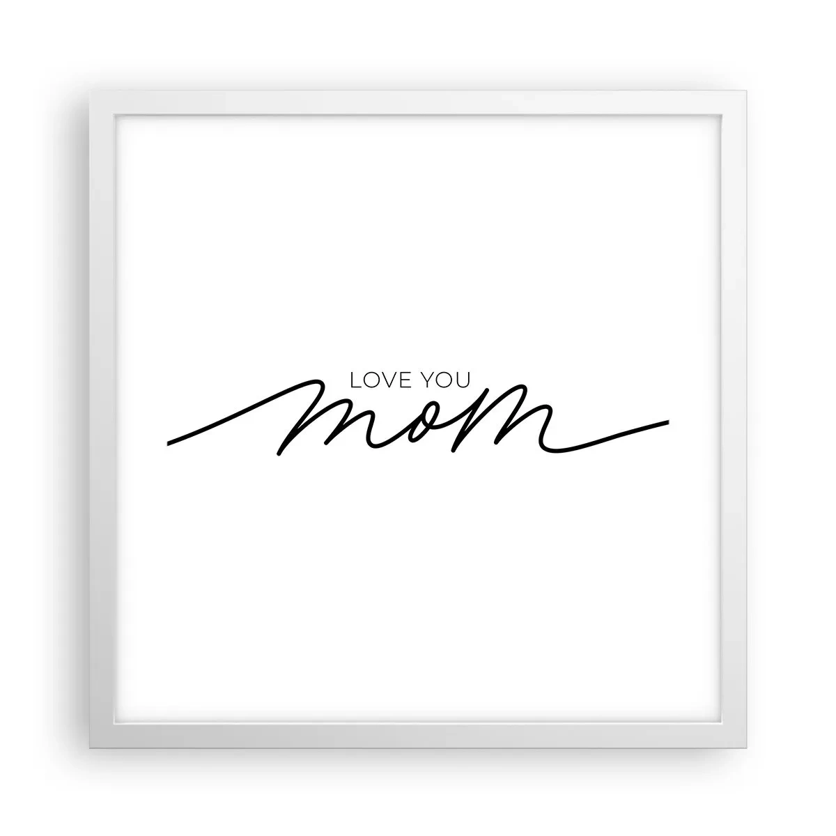 Pôster em moldura branca - Uma grande emoção - 40x40 cm