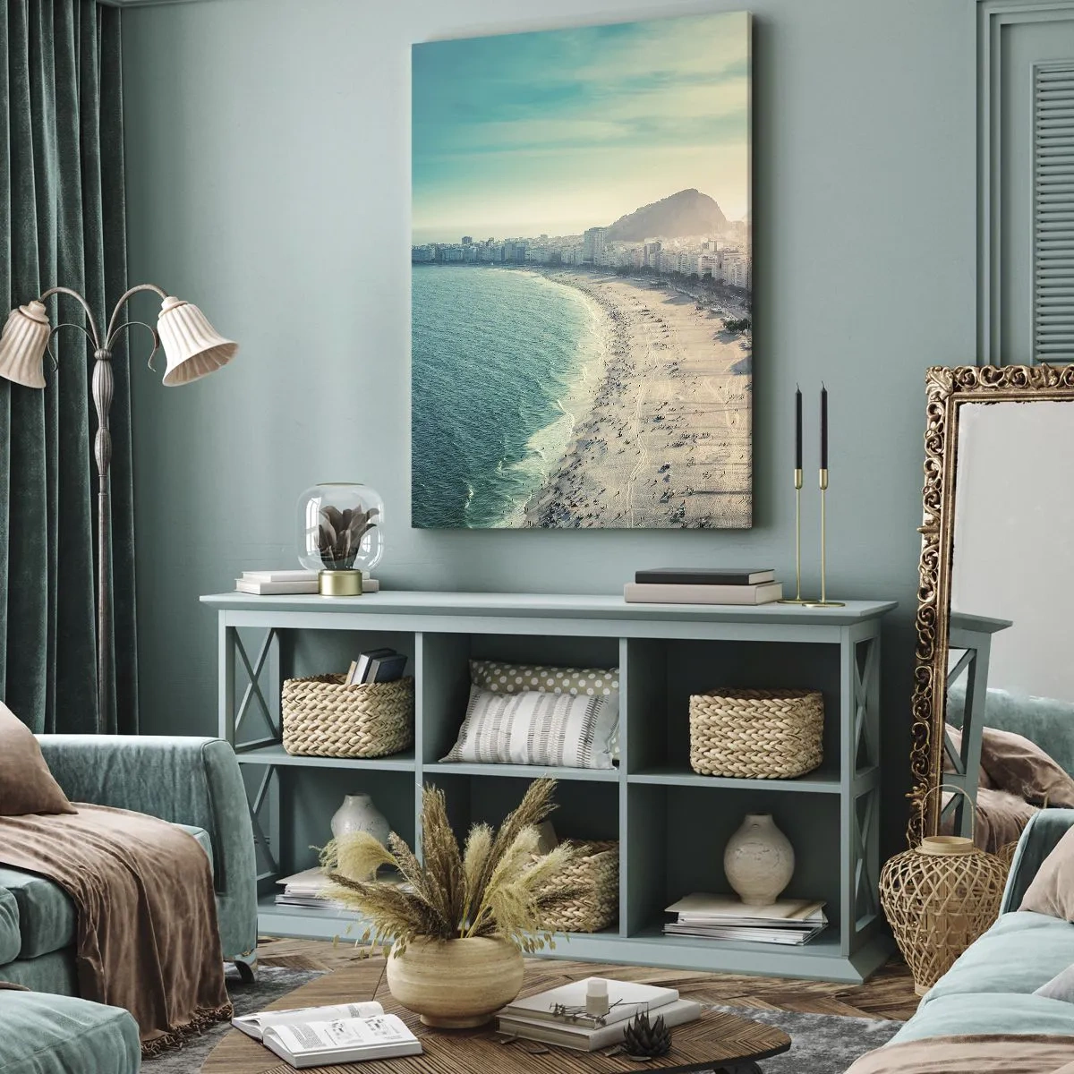 Quadro em tela - Férias eternas no Rio - 55x100 cm