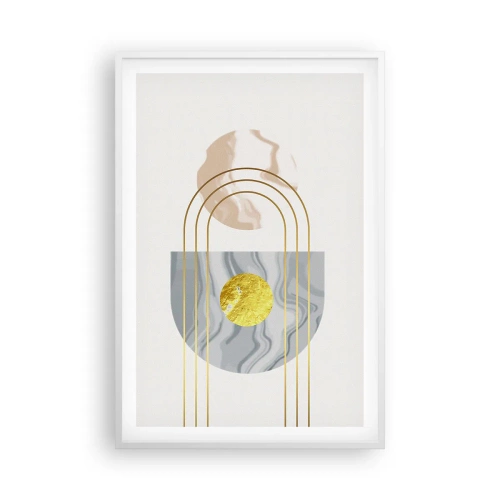 Pôster em moldura branca - Brilho e claridade - 61x91 cm