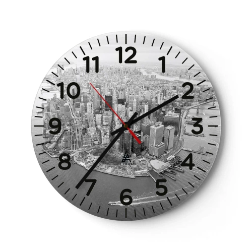 Relógio de parede - Relógio em vidro - Como não amar? - 30x30 cm