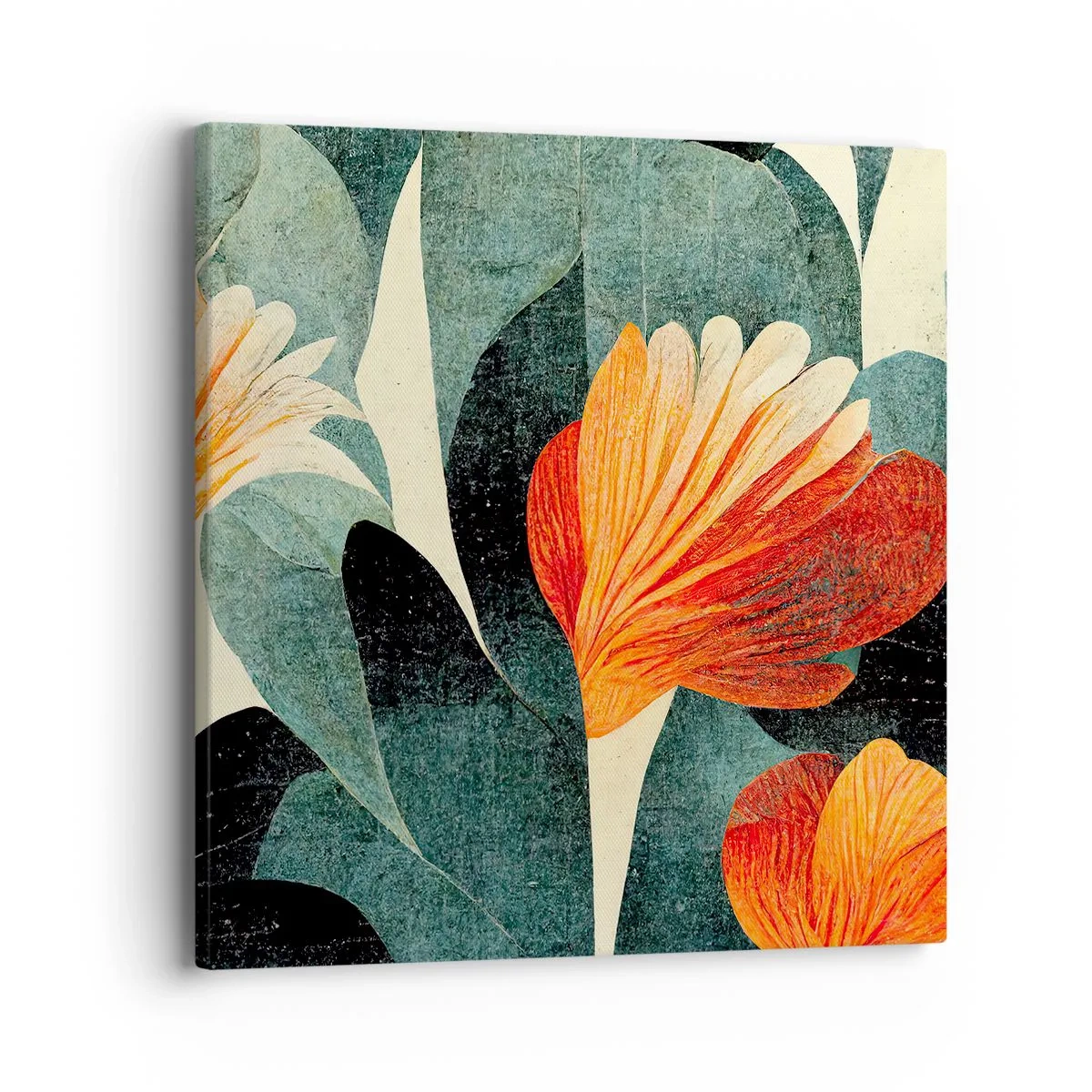 Quadro em tela - O calor dos trópicos e o frescor da vegetação - 40x40 cm