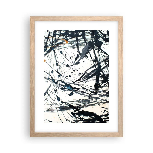 Pôster com moldura de carvalho claro - Com ou sem sentido? - 30x40 cm