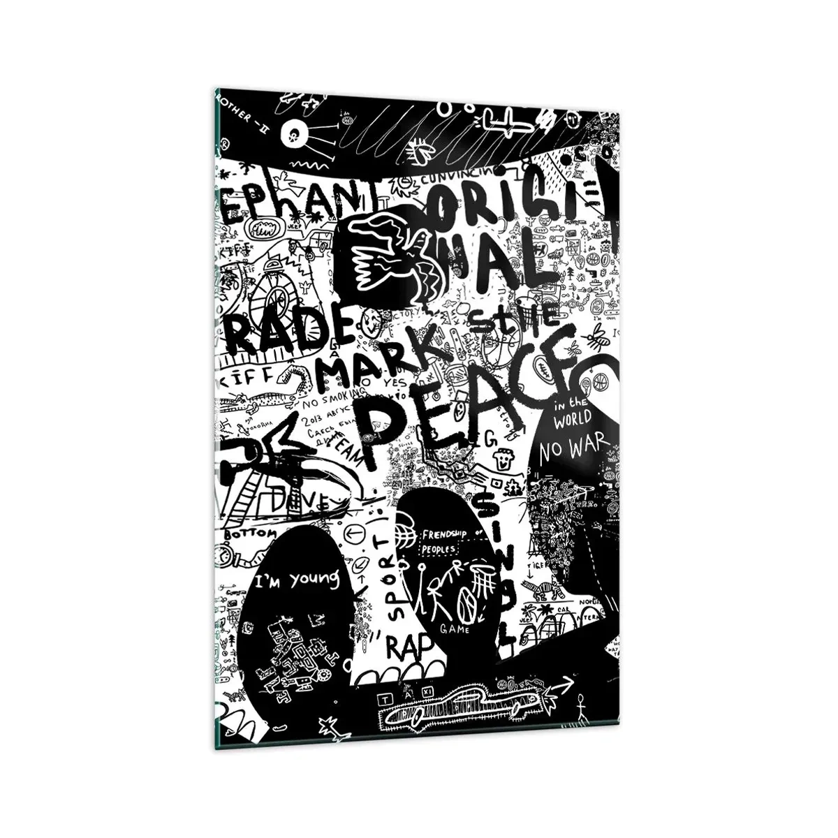 Quadro em vidro - O rico mundo das ruas - 80x120 cm