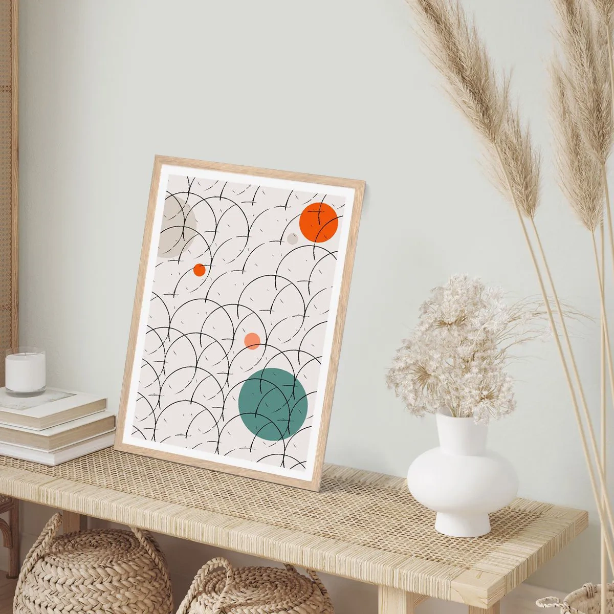 Pôster com moldura de carvalho claro - No espírito da pop art - 61x91 cm