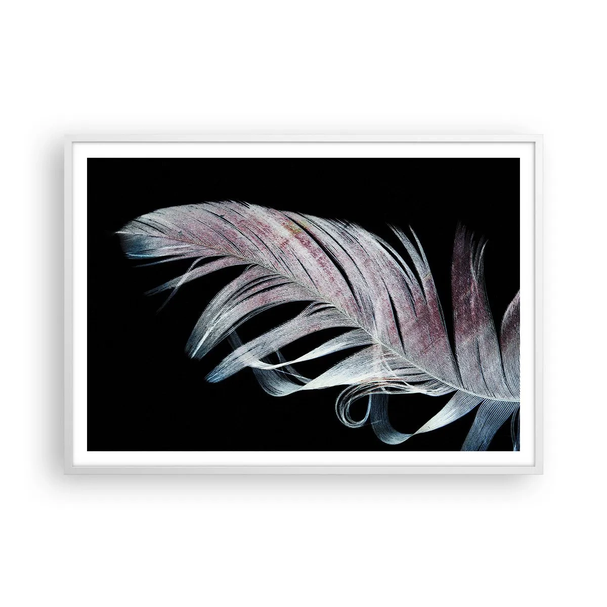 Pôster em moldura branca - Pense no toque - 100x70 cm