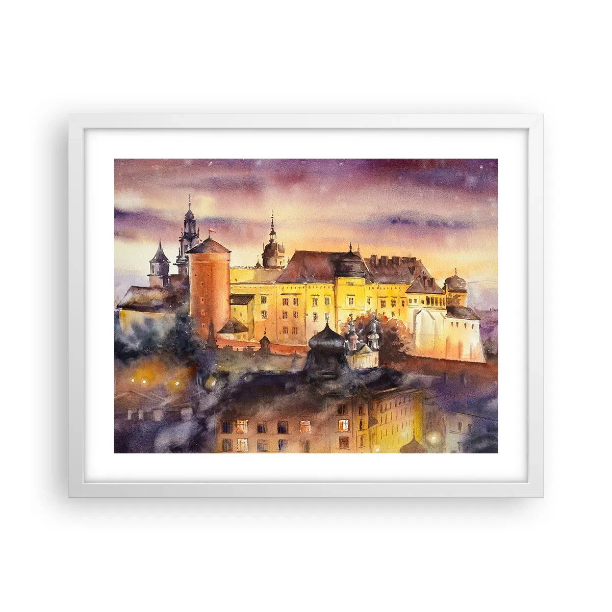 Pôster em moldura branca - História e conto de fadas - 50x40 cm