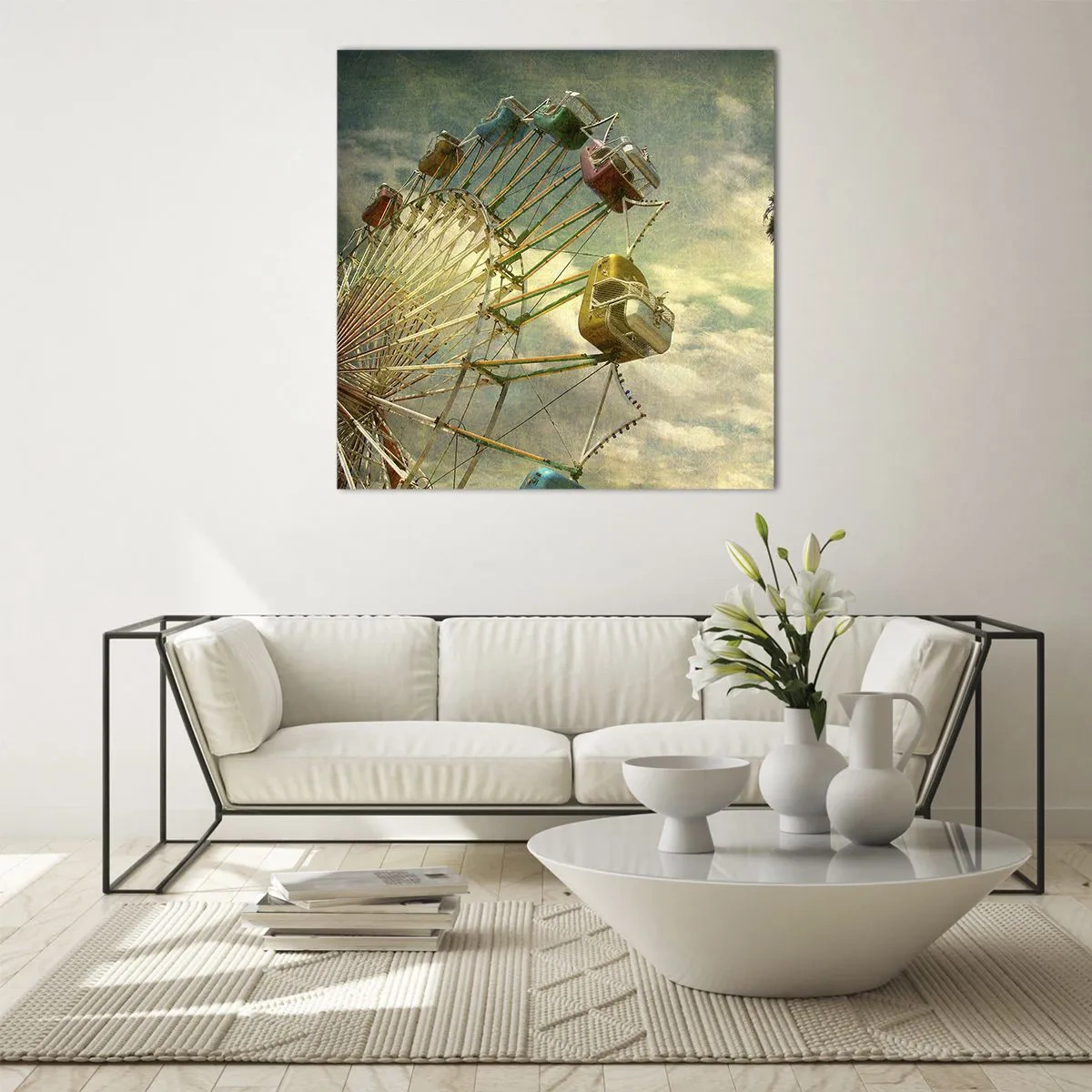 Quadro em vidro - Será divertido… - 30x30 cm