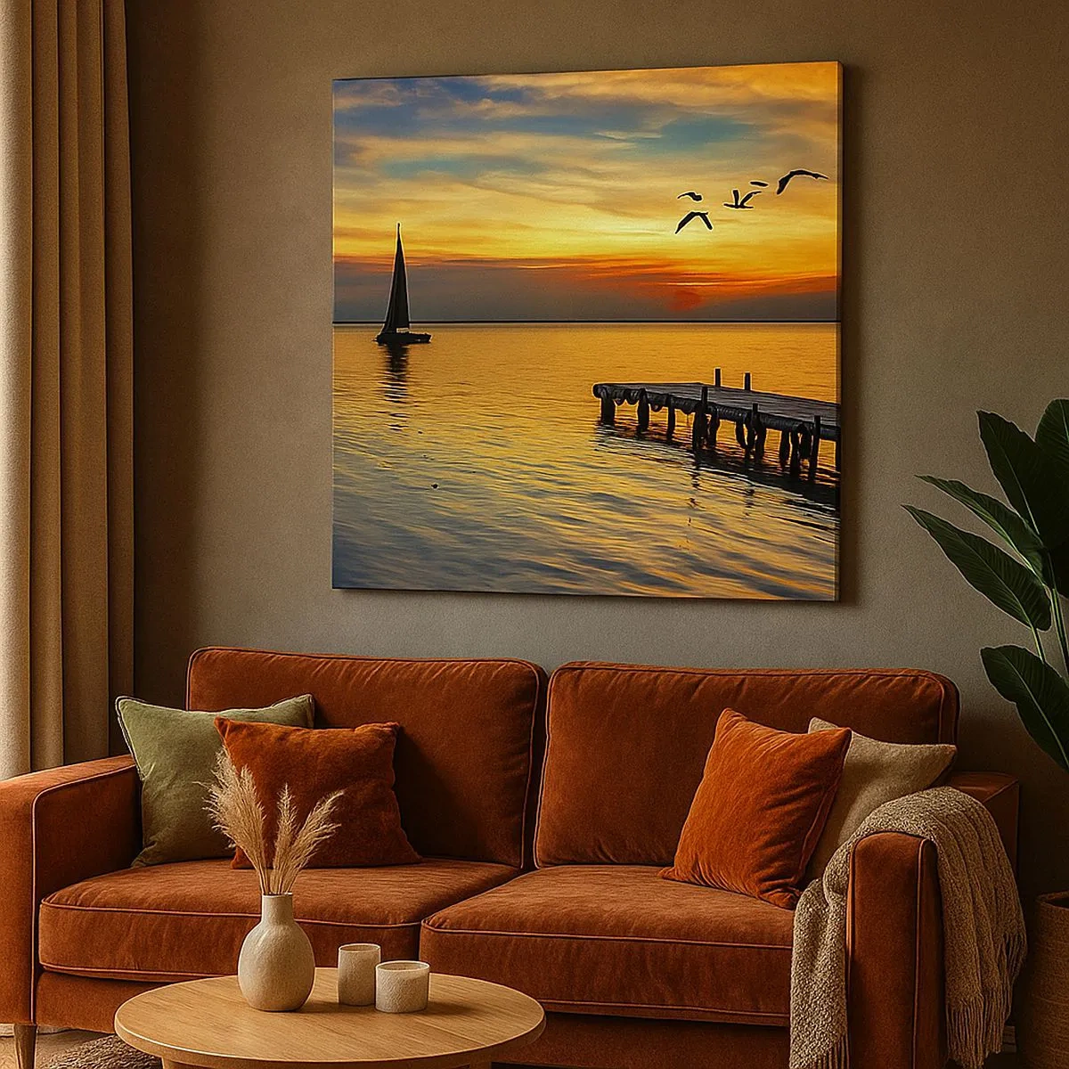 Quadro em tela - Regressos noturnos - 30x30 cm