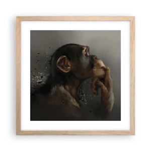 Pôster com moldura de carvalho claro - Certamente um pensador - 40x40 cm