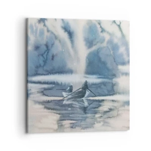 Quadro em tela - Pescadores no seu paraíso - 70x70 cm