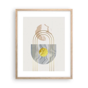 Pôster com moldura de carvalho claro - Brilho e claridade - 40x50 cm